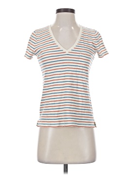 Madewell Whisper Cotton V-Neck Pocket Tee in Brion Stripe (view 1)