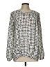 Apt. 9 100% Polyester Silver Long Sleeve Blouse Size L - photo 1