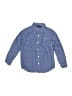 Janie and Jack Chevron-herringbone Blue Long Sleeve Button-Down Shirt Size 4 - photo 1