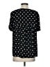 Ann Taylor LOFT 100% Polyester Polka Dots Black Short Sleeve Blouse Size S - photo 2