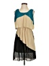 Aryn K. 100% Polyester Color Block Teal Cocktail Dress Size XS - photo 1