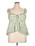 Wild Fable 100% Polyester Green Sleeveless Blouse Size XL - photo 1