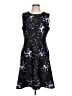 DKNY Graphic Black Cocktail Dress Size 12 - photo 1