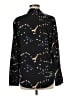Equipment 100% Polyester Print Black Long Sleeve Blouse Size M - photo 2