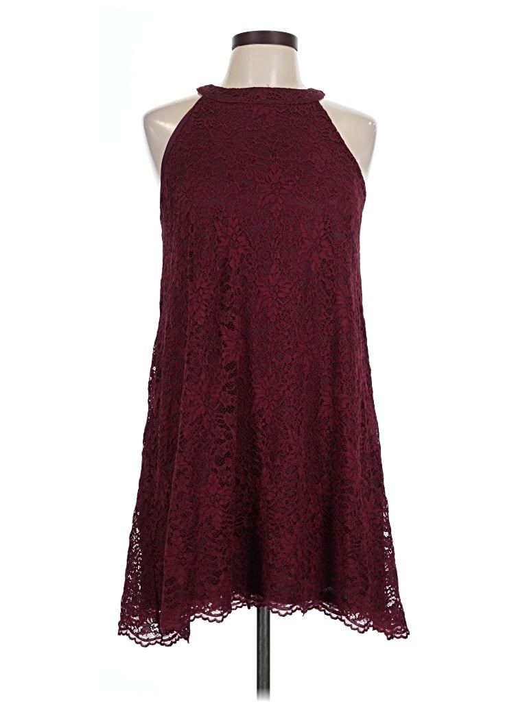 Pre-owned Altar'd State Cocktail Dress In Burgundy