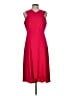 Neiman Marcus Solid Red Casual Dress Size L - photo 1