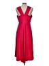 Neiman Marcus Solid Red Casual Dress Size L - photo 2