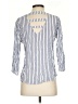 Maurices 100% Rayon Stripes Blue 3/4 Sleeve Blouse Size S - photo 2