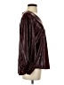 Adrienne Metallic Burgundy Long Sleeve Blouse Size S - photo 4