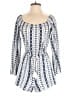 Cupcakes & Cashmere 100% Rayon Chevron-herringbone Blue Romper Size S - photo 1
