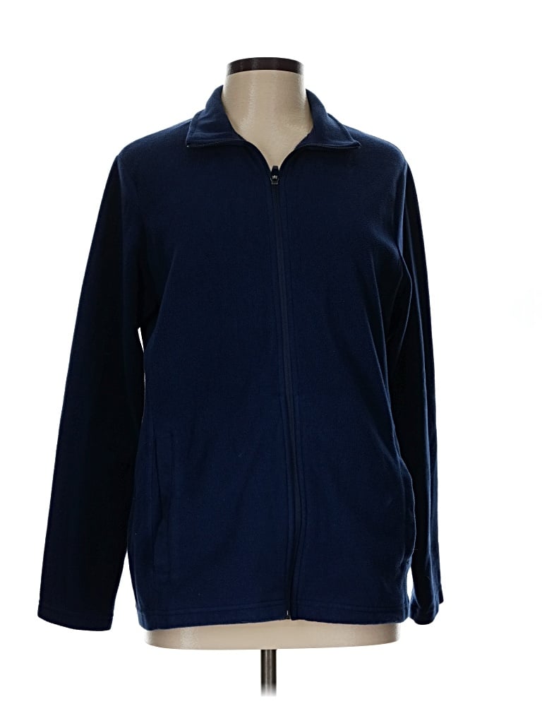 Pre-owned Lands' End Track Jacket In Blue