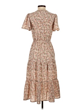 black dress orange flowers Kerry Layered Angel Sleeve Dress Black/Orange Flower