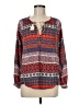 Design Lab Lord & Taylor 100% Polyester Red Long Sleeve Blouse Size M - photo 1