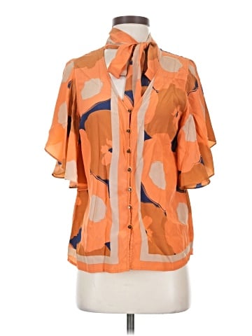 Tracy Reese Short Sleeve Silk Top (view 1)
