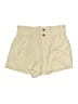 Shein Curve 100% Polyester Solid Ivory Khaki Shorts Size XXL - photo 1