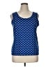 Chico's Polka Dots Blue Tank Top Size XL (3) - photo 1