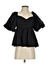 Kourt Black Short Sleeve Blouse Size 4 - photo 1