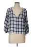 Forever 21 Blue 3/4 Sleeve Blouse Size L - photo 1
