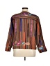 Indigo Moon 100% Silk Print Brown Jacket Size XL - photo 2