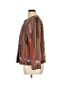 Indigo Moon 100% Silk Print Brown Jacket Size XL - photo 5