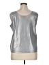 Chico's Metallic Silver Sleeveless T-Shirt Size XL (3) - photo 2