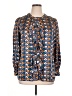 Tory Burch 100% Silk Blue 3/4 Sleeve Silk Top Size 14 - photo 1