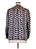 Tory Burch 100% Silk Blue 3/4 Sleeve Silk Top Size 14 - photo 2