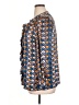 Tory Burch 100% Silk Blue 3/4 Sleeve Silk Top Size 14 - photo 5