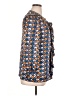 Tory Burch 100% Silk Blue 3/4 Sleeve Silk Top Size 14 - photo 4