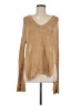 360 Sweater 100% Linen Tan Pullover Sweater Size M - photo 1