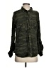 Sanctuary 100% Rayon Camo Green Long Sleeve Button-Down Shirt Size S - photo 1