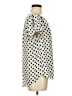 41Hawthorn 100% Polyester Polka Dots Ivory Short Sleeve Blouse Size M - photo 4