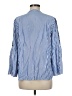 Ann Taylor LOFT 100% Rayon Blue Long Sleeve Blouse Size M (petite) - photo 2
