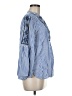 Ann Taylor LOFT 100% Rayon Blue Long Sleeve Blouse Size M (petite) - photo 4