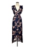Splendid 100% Rayon Floral Blue Casual Dress Size M - photo 1