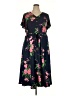Talbots 100% Polyester Floral Blue Casual Dress Size 20 - photo 1