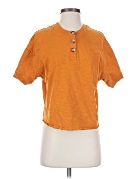 Madewell Raw-Edge Henley Tee (view 1)