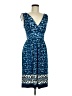 Max Studio Print Blue Casual Dress Size M - photo 1