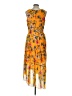 Eliza J 100% Polyester Print Orange Cocktail Dress Size 12 - photo 2