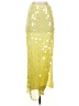 Shein 100% Polyester Polka Dots Yellow Formal Skirt Size XS - photo 1