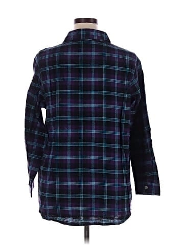 Woman Within Long Sleeve Button-Down Shirt (view 2)