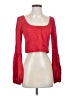 STAUD Solid Red 3/4 Sleeve Blouse Size S - photo 1