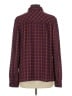 CAbi 100% Polyester Plaid Burgundy Long Sleeve Blouse Size L - photo 2