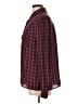 CAbi 100% Polyester Plaid Burgundy Long Sleeve Blouse Size L - photo 5