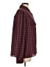 CAbi 100% Polyester Plaid Burgundy Long Sleeve Blouse Size L - photo 4