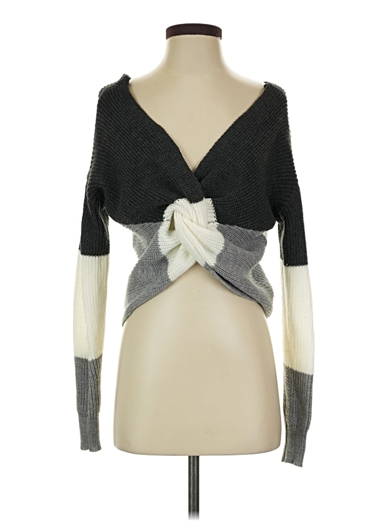 Pre-owned Just Polly Cardigan Sweater In Gray