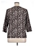 Cathy Daniels Animal Print Black 3/4 Sleeve Blouse Size XL - photo 2