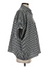 Shein 100% Polyester Stripes Black button down Size 4 - photo 4