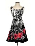 Nine West Graphic Black Cocktail Dress Size 2 (petite) - photo 1