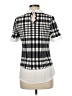 Unbranded Checkered-gingham Silver Short Sleeve Turtleneck Size M (petite) - photo 2